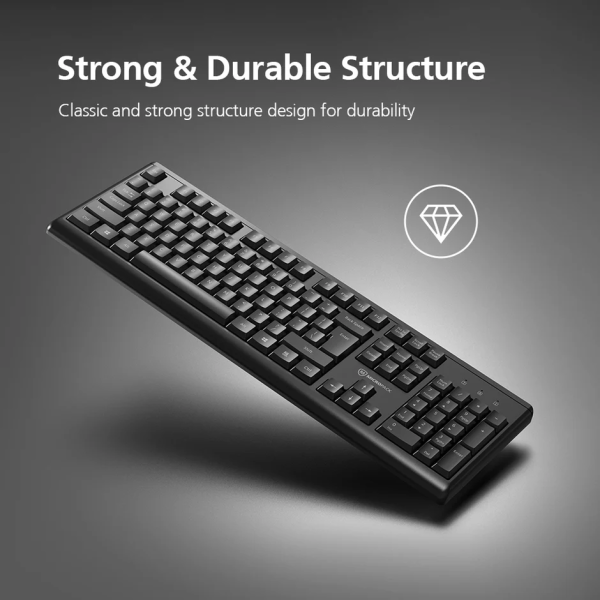 Micropack 104 Keys Wireless Keyboard K-205W – Ergonomic, Quiet, and Reliable - Image 3